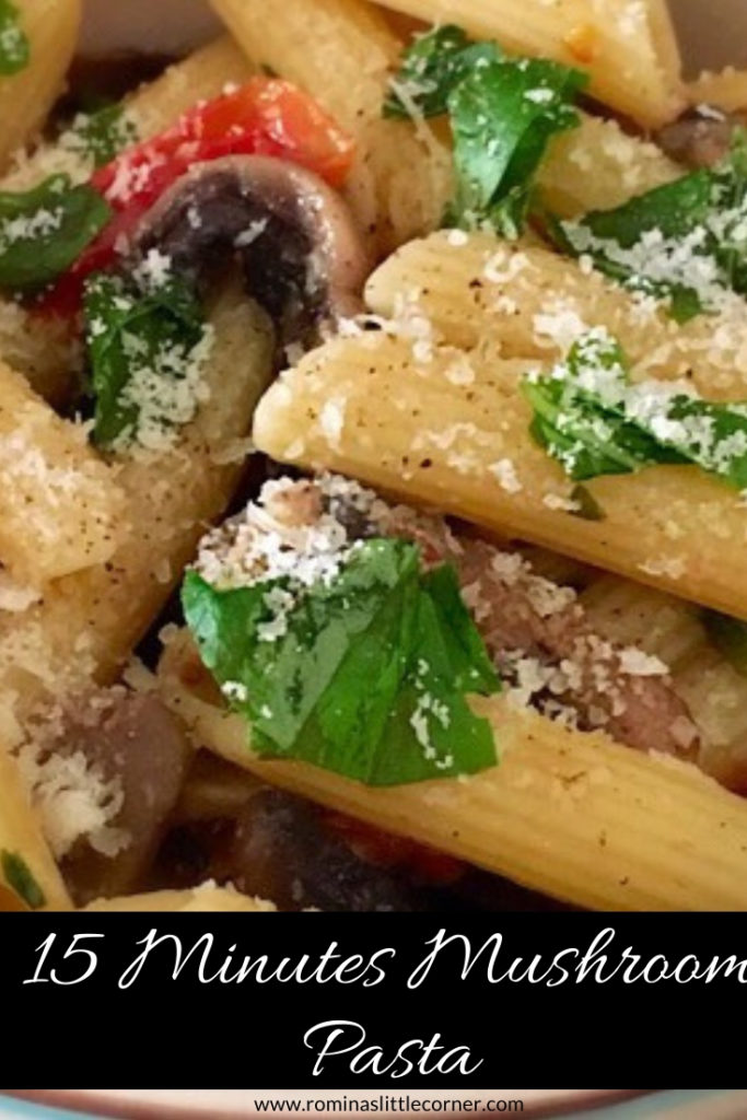 Easy mushroom pasta recipe by Romina's Little Corner