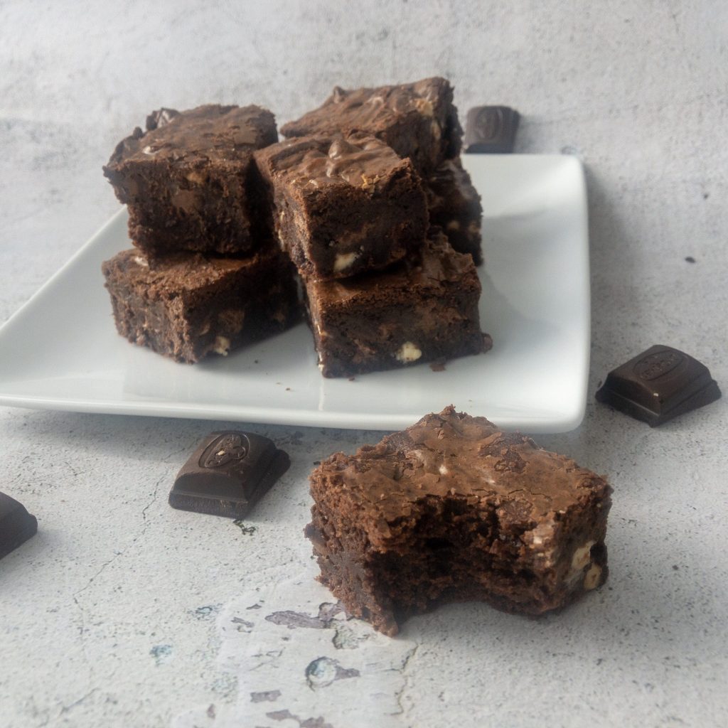 Triple chocolate brownies