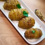 garlic and rosemary hassleback potatoes