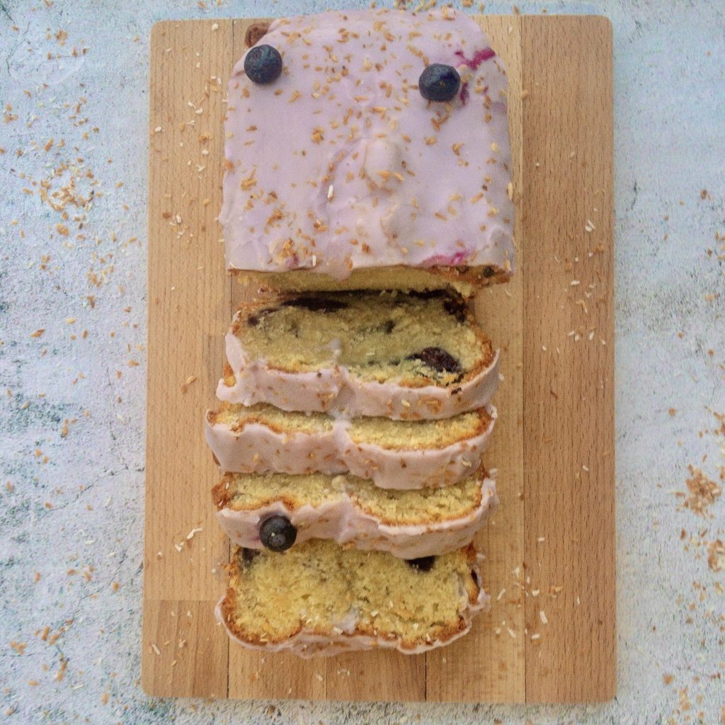 Blueberry and Coconut Loaf Cake