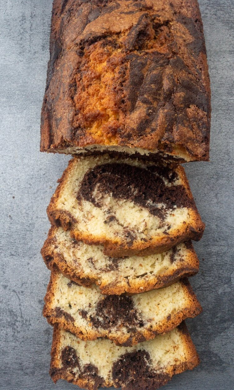 Marble loaf cake