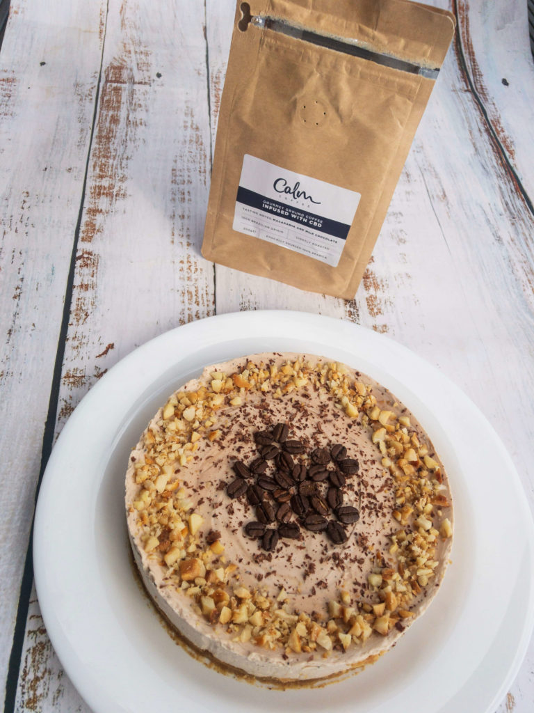 Mocha cheesecake and cbd infused coffee
