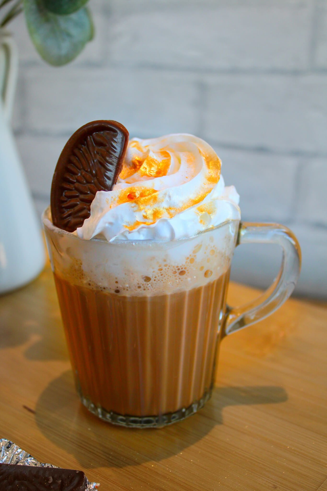 Milk Frother Orange Hot Chocolate